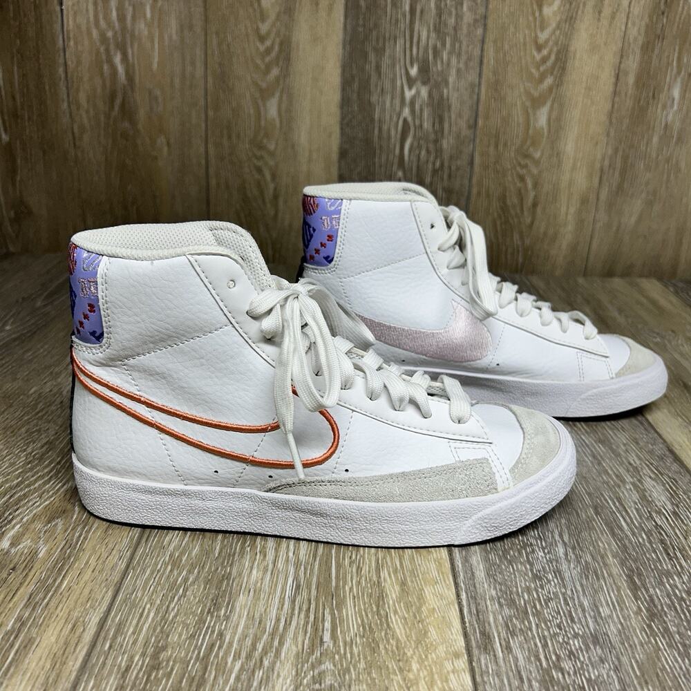 Nike Blazer Mid '77 White Magic Ember DJ0265-100 Youth US Size 6Y Sneaker Shoes